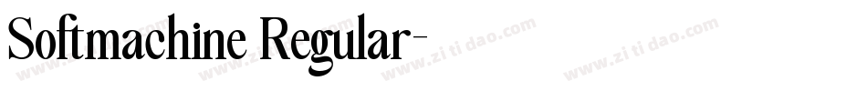 Softmachine Regular字体转换